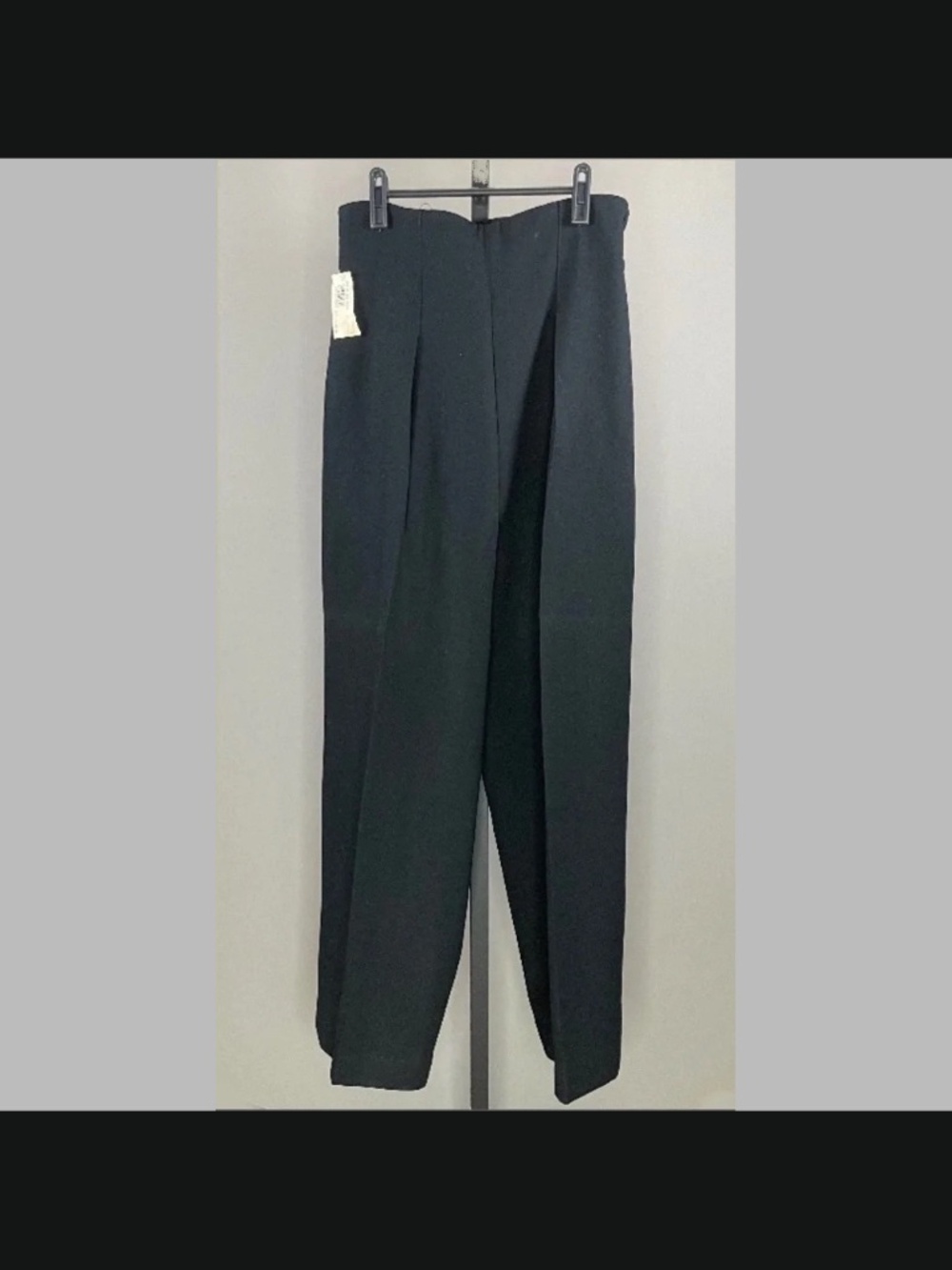 NEW Ninety Pants Womens 8 black wide leg trouser vintage Bloomingdales deadstock